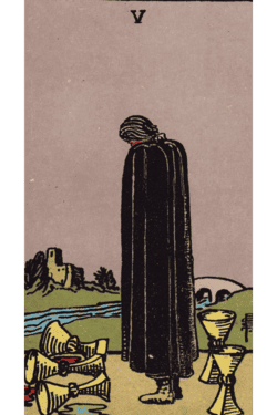 Cinco de Copas no Tarot: Significado, Amor, Carreira e Personalidade